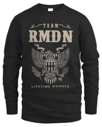 RMDN TP06-K82 – Personalized Classic Style Apparel “Team NAME Lifetime Member” - Men's Long Sleeved T-Shirt - Black