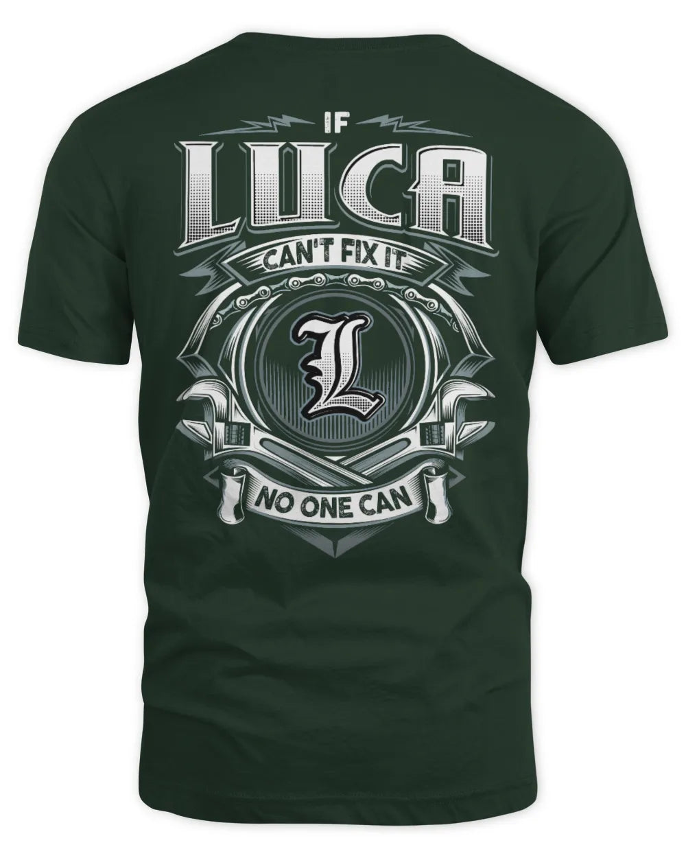 LUCA AP81-K4-626 - Personalized Ahmed Quote Apparel “If Ahmed Can't Fix It, No One Can” - Unisex Standard T-Shirt - Forest Green