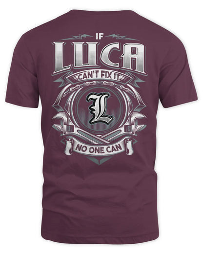LUCA AP81-K4-626 - Personalized Ahmed Quote Apparel “If Ahmed Can't Fix It, No One Can” - Unisex Standard T-Shirt - Maroon