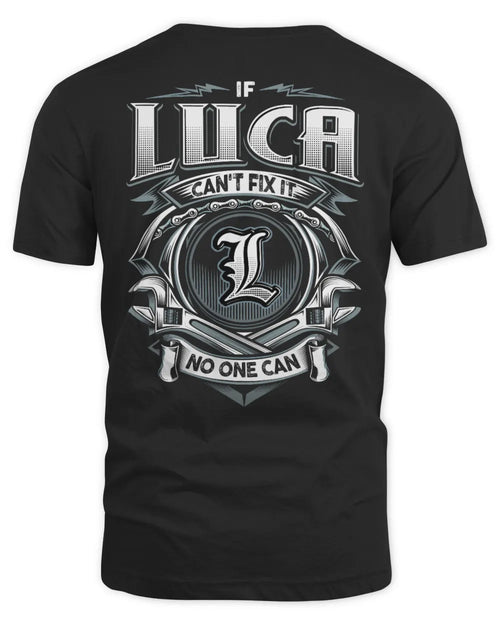 LUCA AP81-K4-626 - Personalized Ahmed Quote Apparel “If Ahmed Can't Fix It, No One Can” - Unisex Standard T-Shirt - Black
