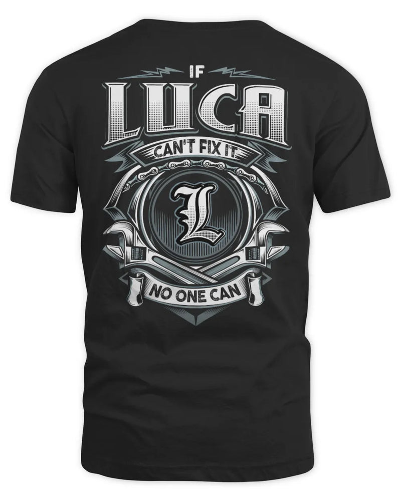 LUCA AP81-K4-626 - Personalized Ahmed Quote Apparel “If Ahmed Can't Fix It, No One Can” - Unisex Standard T-Shirt - Black