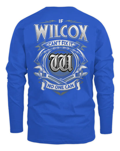 WILCOX AP81-K4-626 - Personalized Ahmed Quote Apparel “If Ahmed Can't Fix It, No One Can” - Men's Long Sleeved T-Shirt - Royal