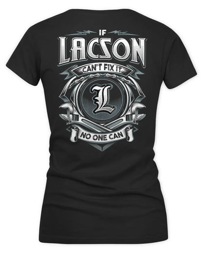 LACSON AP81-K4-626 - Personalized Ahmed Quote Apparel “If Ahmed Can't Fix It, No One Can” - Women's V-Neck T-Shirt - Black