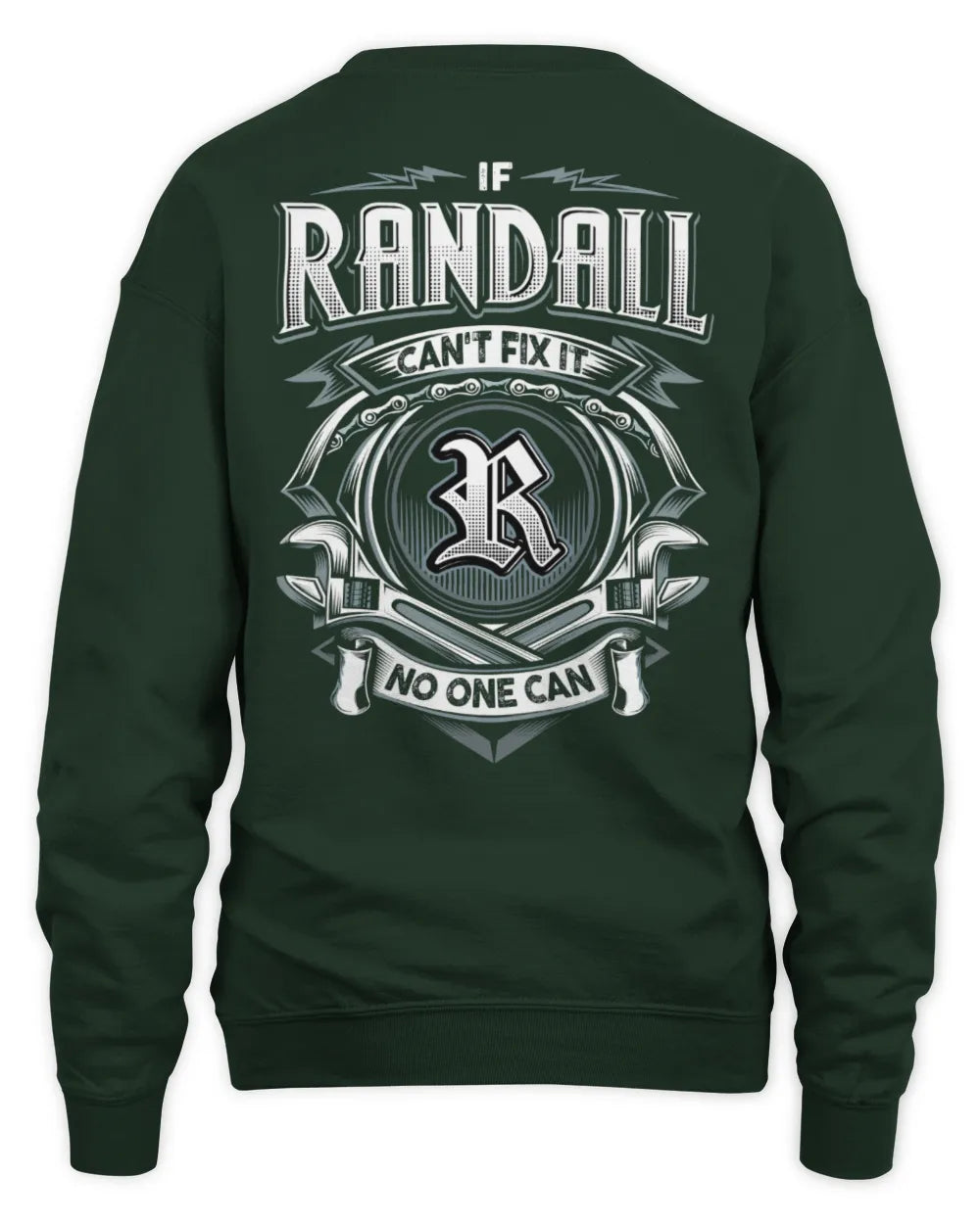 RANDALL AP81-K4-626 - Personalized Ahmed Quote Apparel “If Ahmed Can't Fix It, No One Can” - Unisex Sweatshirt - Forest Green
