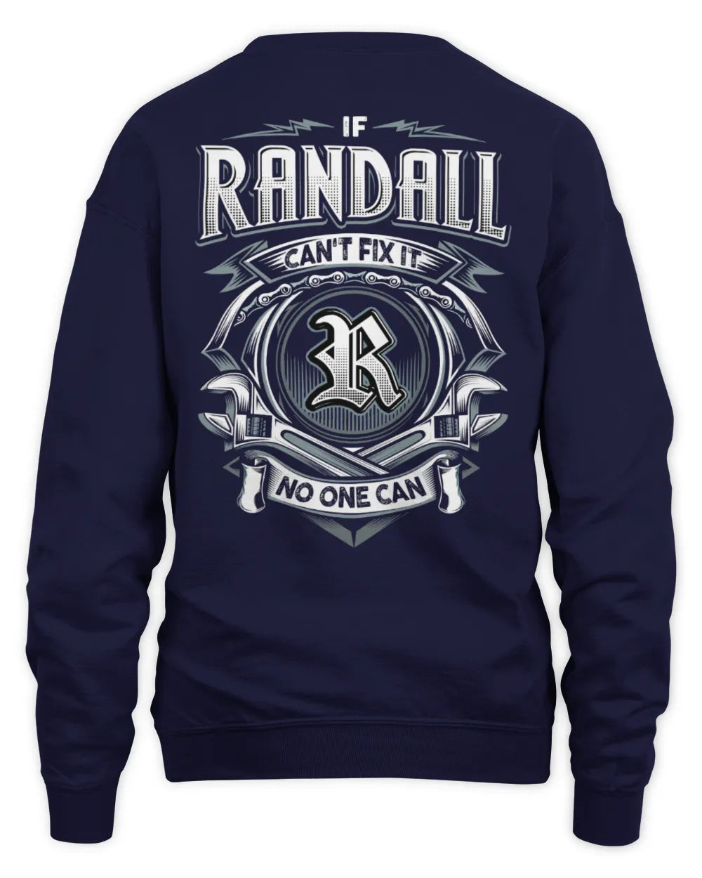 RANDALL AP81-K4-626 - Personalized Ahmed Quote Apparel “If Ahmed Can't Fix It, No One Can” - Unisex Sweatshirt - Navy