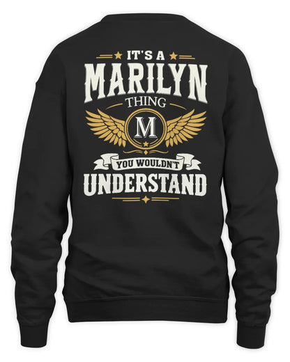 MARILYN KT06-M008 It’s a [NAME] Thing – You Wouldn’t Understand | Personalized Vintage T-Shirt - Unisex Sweatshirt - Black