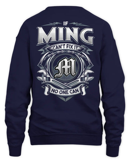 MING AP81-K4-626 - Personalized Ahmed Quote Apparel “If Ahmed Can't Fix It, No One Can” - Unisex Sweatshirt - Navy