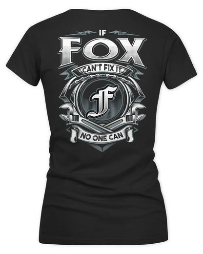 FOX AP81-K4-626 - Personalized Ahmed Quote Apparel “If Ahmed Can't Fix It, No One Can” - Women's V-Neck T-Shirt - Black