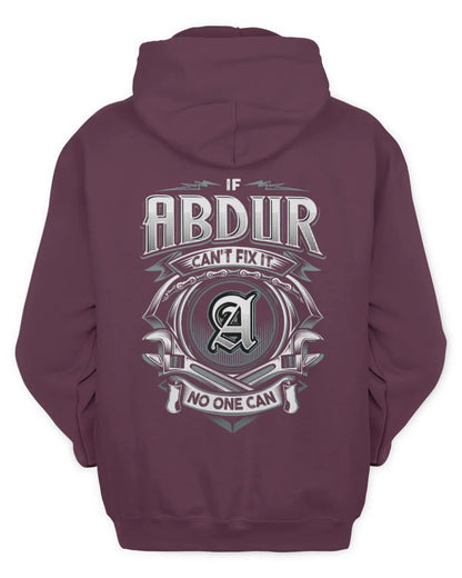 ABDUR AP81-K4-626 - Personalized Ahmed Quote Apparel “If Ahmed Can't Fix It, No One Can” - Unisex Hoodie - Maroon
