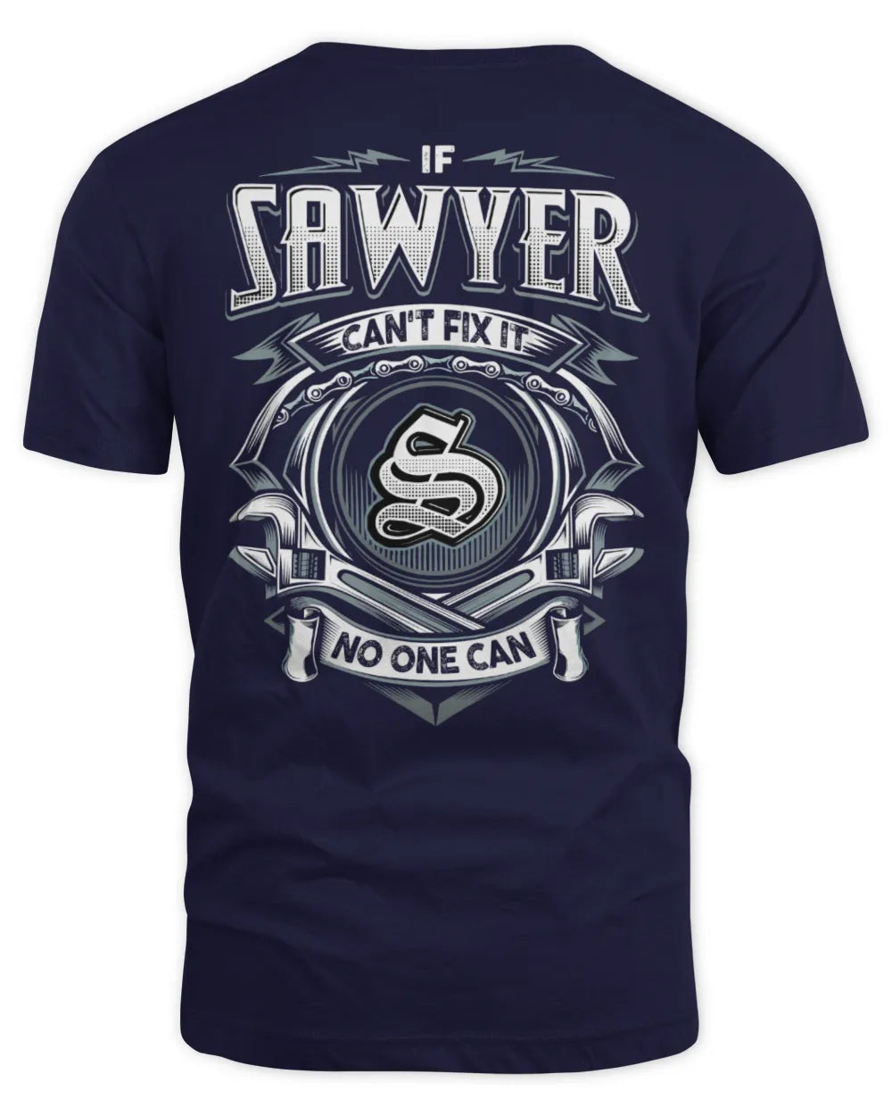 SAWYER AP81-K4-626 - Personalized Ahmed Quote Apparel “If Ahmed Can't Fix It, No One Can” - Unisex Standard T-Shirt - Navy