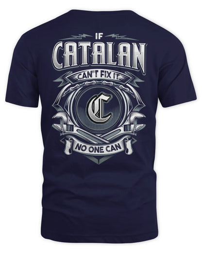 CATALAN AP81-K4-626 - Personalized Ahmed Quote Apparel “If Ahmed Can't Fix It, No One Can” - Unisex Standard T-Shirt - Navy