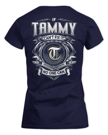 TAMMY AP81-K4-626 - Personalized Ahmed Quote Apparel “If Ahmed Can't Fix It, No One Can” - Women's Standard T-Shirt - Navy