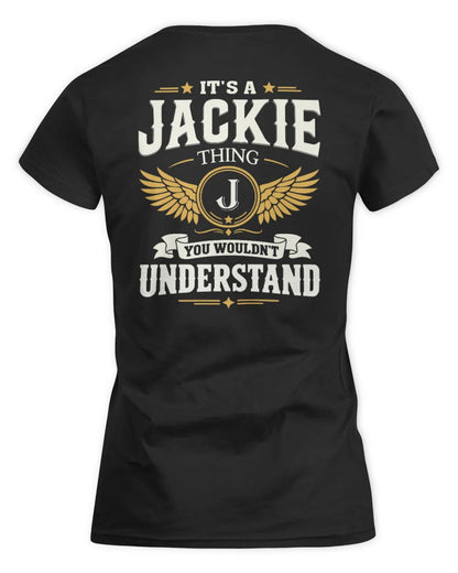 JACKIE KT06-M008 It’s a [NAME] Thing – You Wouldn’t Understand | Personalized Vintage T-Shirt - Women's Standard T-Shirt - Black