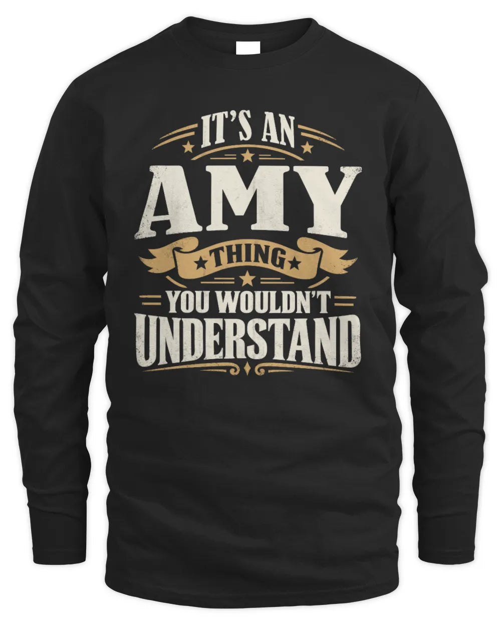 AMY P08 TH51 - Personalized “It’s a/an [NAME] Thing – You Wouldn’t Understand” Shirt - Men's Long Sleeved T-Shirt - Black