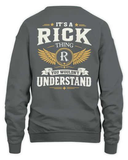 RICK KT06-M008 It’s a [NAME] Thing – You Wouldn’t Understand | Personalized Vintage T-Shirt - Unisex Sweatshirt - Charcoal