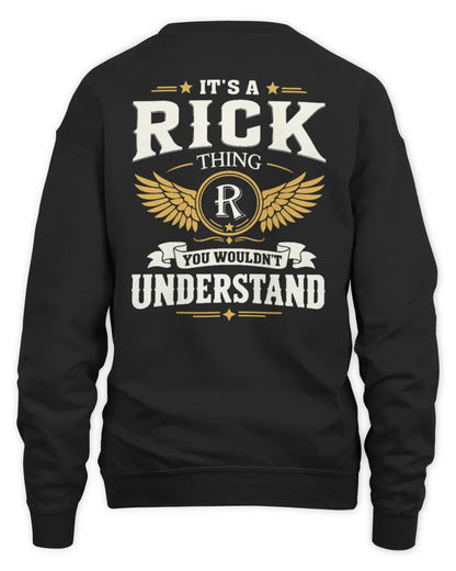 RICK KT06-M008 It’s a [NAME] Thing – You Wouldn’t Understand | Personalized Vintage T-Shirt - Unisex Sweatshirt - Black