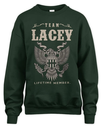 LACEY TP06-K82 – Personalized Classic Style Apparel “Team NAME Lifetime Member” - Unisex Sweatshirt - Forest Green