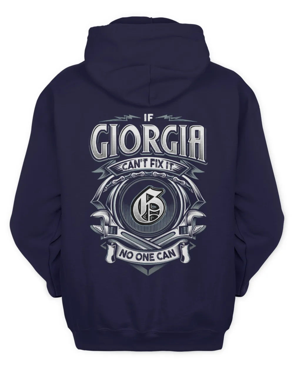 GIORGIA AP81-K4-626 - Personalized Ahmed Quote Apparel “If Ahmed Can't Fix It, No One Can” - Unisex Hoodie - Navy