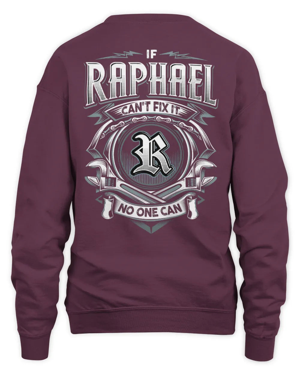 RAPHAEL AP81-K4-626 - Personalized Ahmed Quote Apparel “If Ahmed Can't Fix It, No One Can” - Unisex Sweatshirt - Maroon