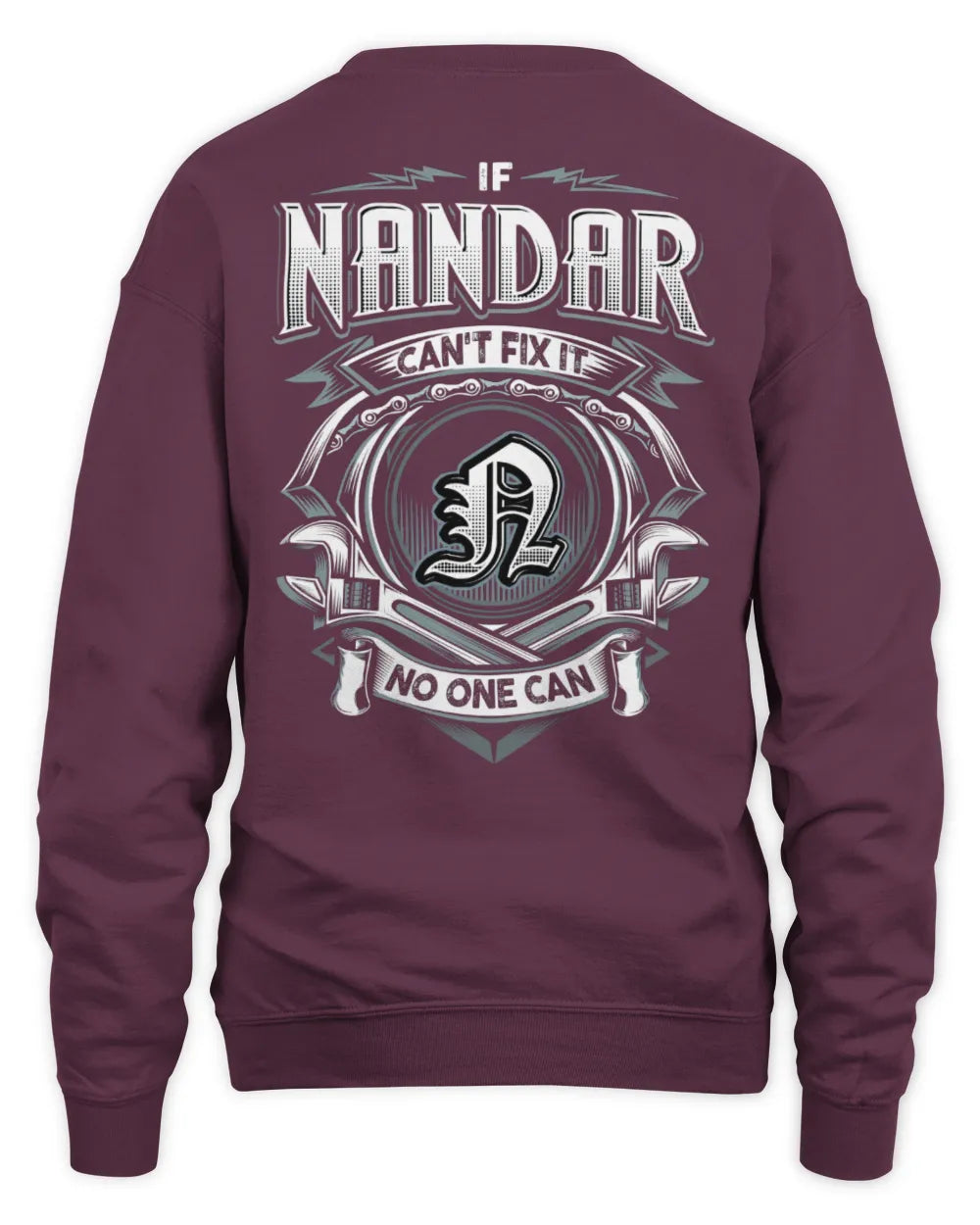 NANDAR AP81-K4-626 - Personalized Ahmed Quote Apparel “If Ahmed Can't Fix It, No One Can” - Unisex Sweatshirt - Maroon