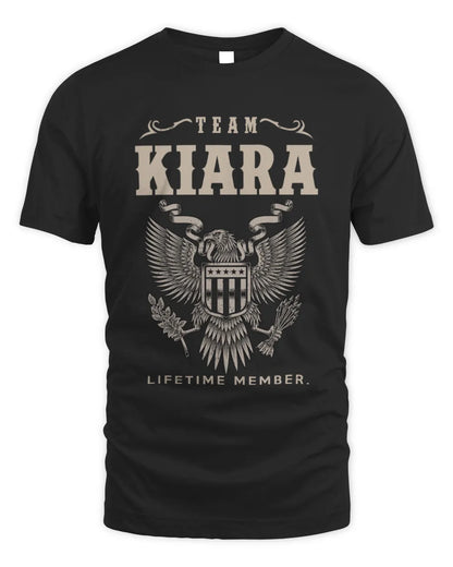 KIARA TP06-K82 – Personalized Classic Style Apparel “Team NAME Lifetime Member” - Unisex Standard T-Shirt - Black