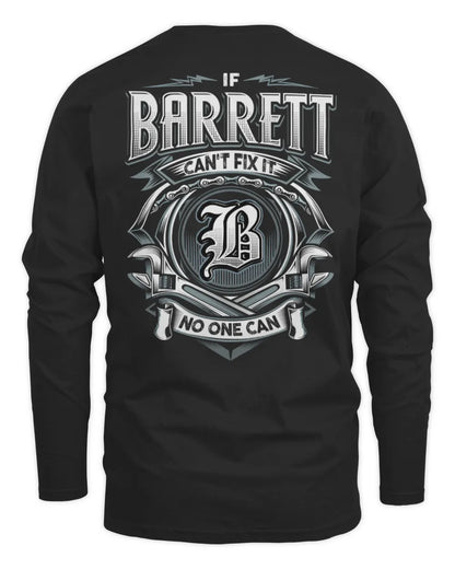 BARRETT AP81-K4-626 - Personalized Ahmed Quote Apparel “If Ahmed Can't Fix It, No One Can” - Men's Long Sleeved T-Shirt - Black