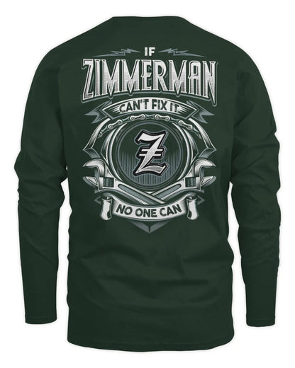 ZIMMERMAN AP81-K4-626 - Personalized Ahmed Quote Apparel “If Ahmed Can't Fix It, No One Can” - Men's Long Sleeved T-Shirt - Forest Green