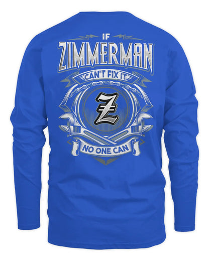 ZIMMERMAN AP81-K4-626 - Personalized Ahmed Quote Apparel “If Ahmed Can't Fix It, No One Can” - Men's Long Sleeved T-Shirt - Royal