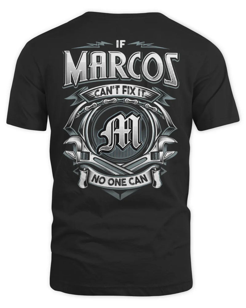 MARCOS AP81-K4-626 - Personalized Ahmed Quote Apparel “If Ahmed Can't Fix It, No One Can” - Unisex Standard T-Shirt - Black