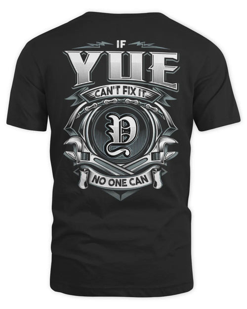 YUE AP81-K4-626 - Personalized Ahmed Quote Apparel “If Ahmed Can't Fix It, No One Can” - Unisex Standard T-Shirt - Black