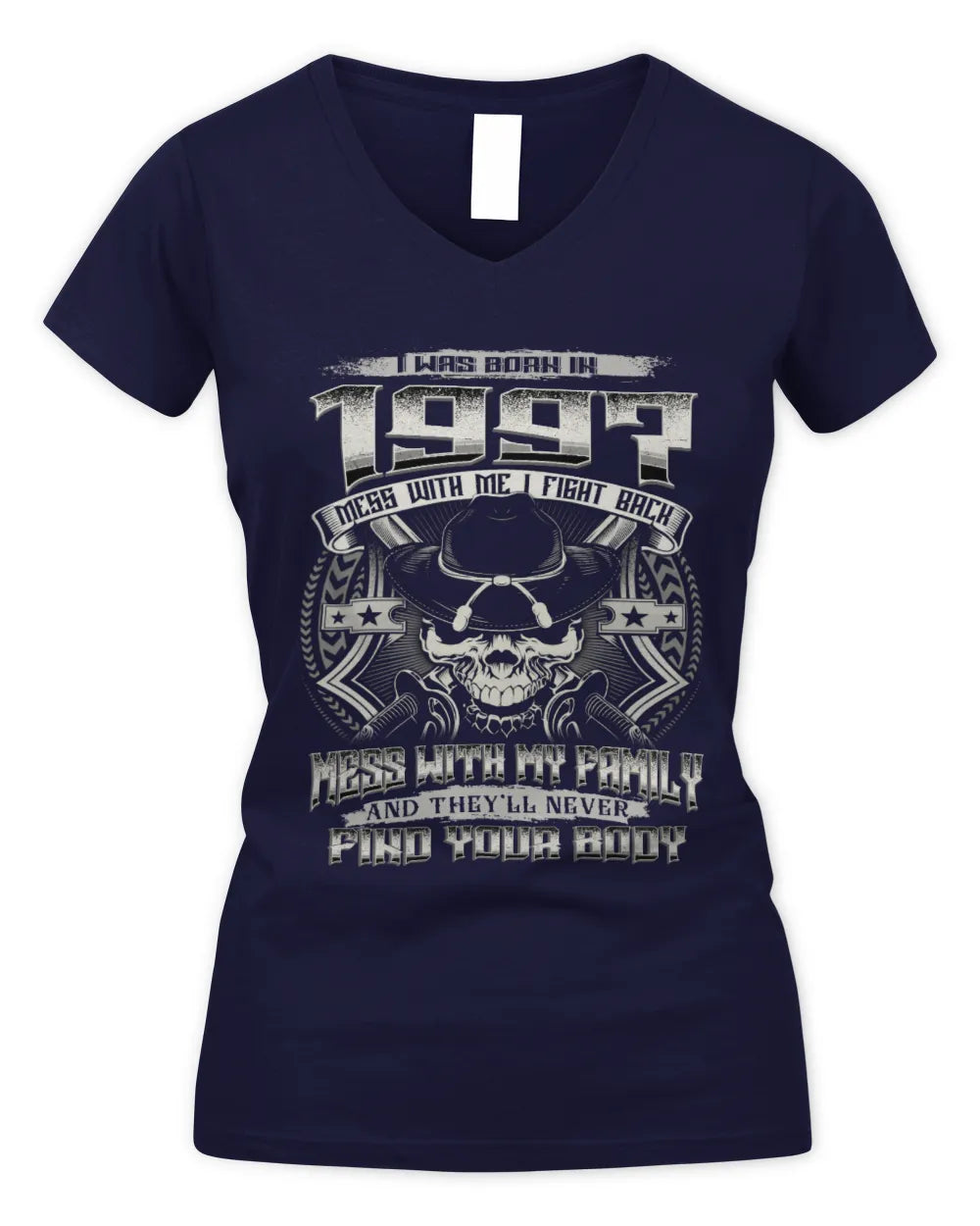 1997 HH89-K2 – Protective Family Quote T-Shirt - Women's V-Neck T-Shirt - Navy