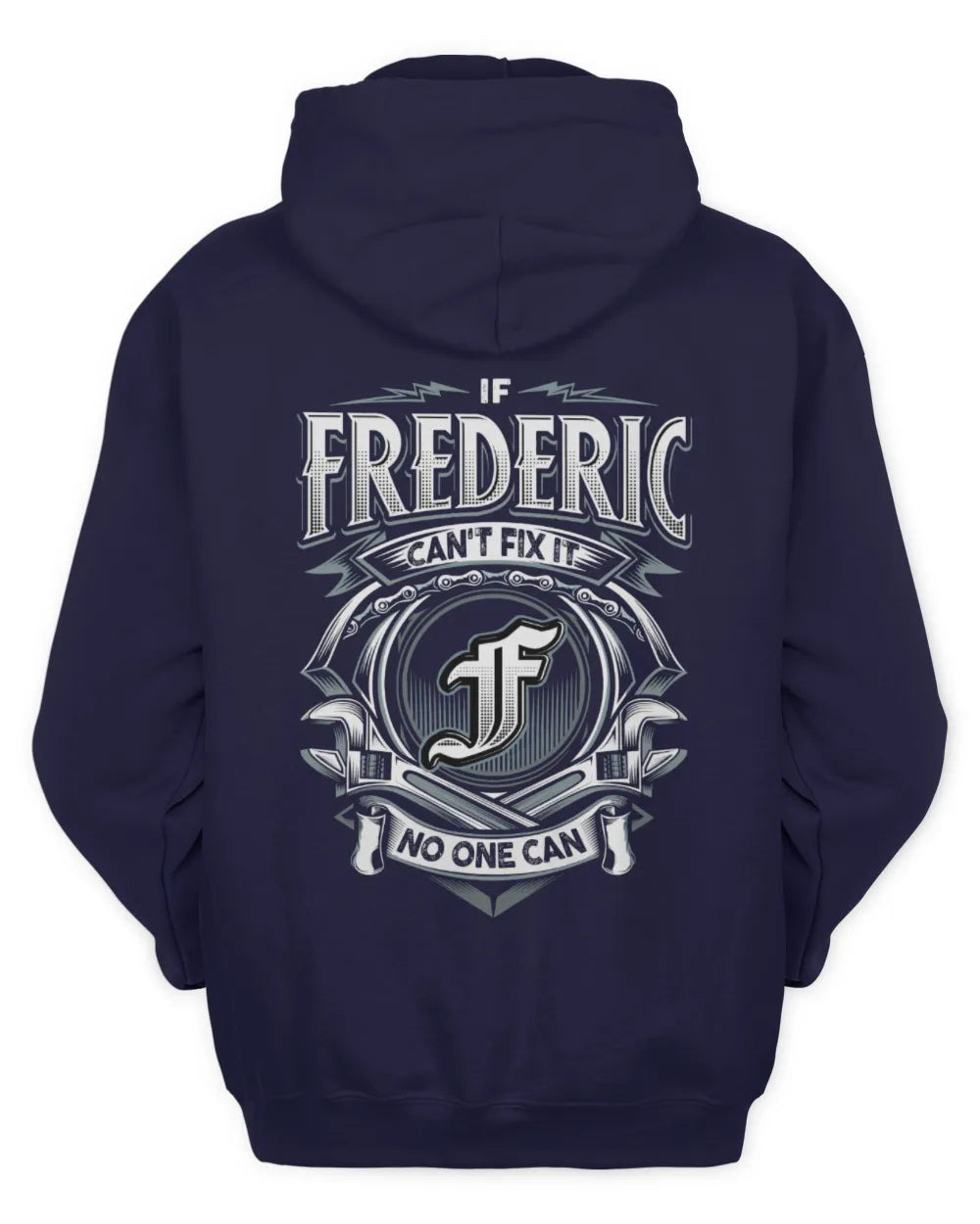 FREDERIC AP81-K4-626 - Personalized Ahmed Quote Apparel “If Ahmed Can't Fix It, No One Can” - Unisex Hoodie - Navy