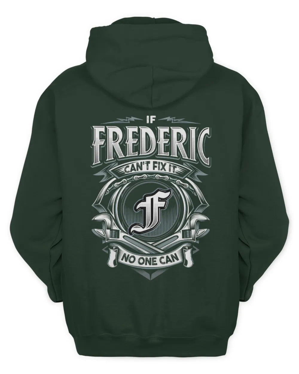 FREDERIC AP81-K4-626 - Personalized Ahmed Quote Apparel “If Ahmed Can't Fix It, No One Can” - Unisex Hoodie - Forest Green