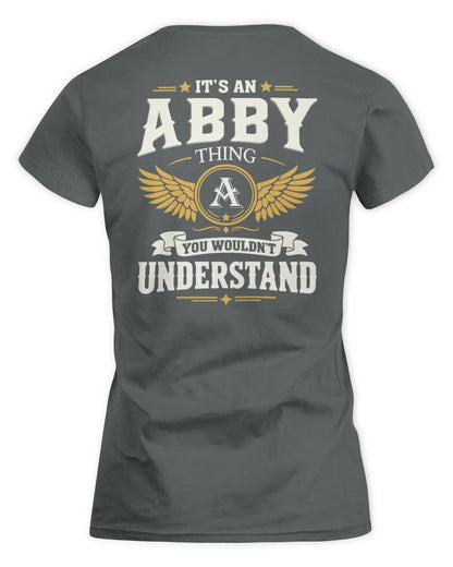 ABBY KT06-M008 It’s a [NAME] Thing – You Wouldn’t Understand | Personalized Vintage T-Shirt - Women's Standard T-Shirt - Charcoal