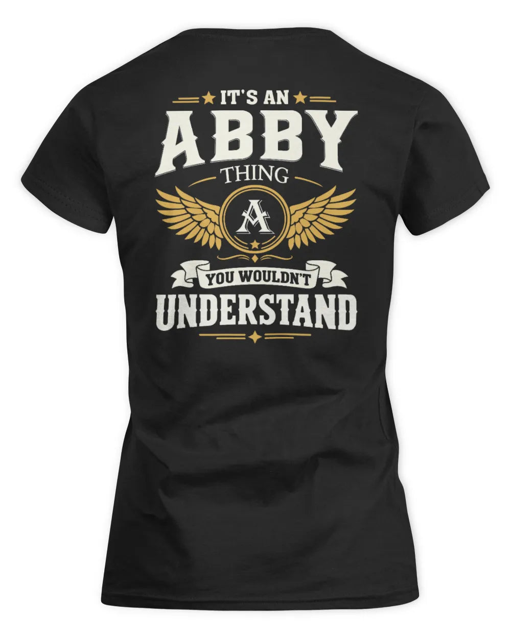ABBY KT06-M008 It’s a [NAME] Thing – You Wouldn’t Understand | Personalized Vintage T-Shirt - Women's Standard T-Shirt - Black