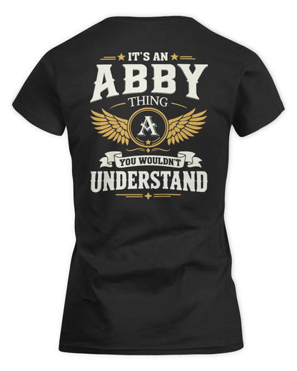 ABBY KT06-M008 It’s a [NAME] Thing – You Wouldn’t Understand | Personalized Vintage T-Shirt - Women's Standard T-Shirt - Black