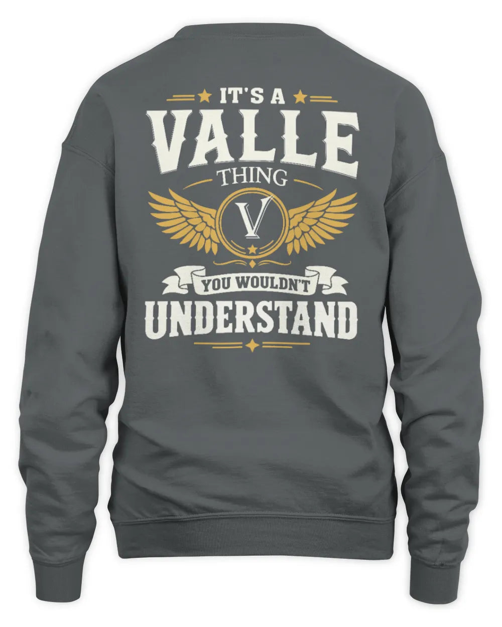 VALLE KT06-M008 It’s a [NAME] Thing – You Wouldn’t Understand | Personalized Vintage T-Shirt - Unisex Sweatshirt - Charcoal