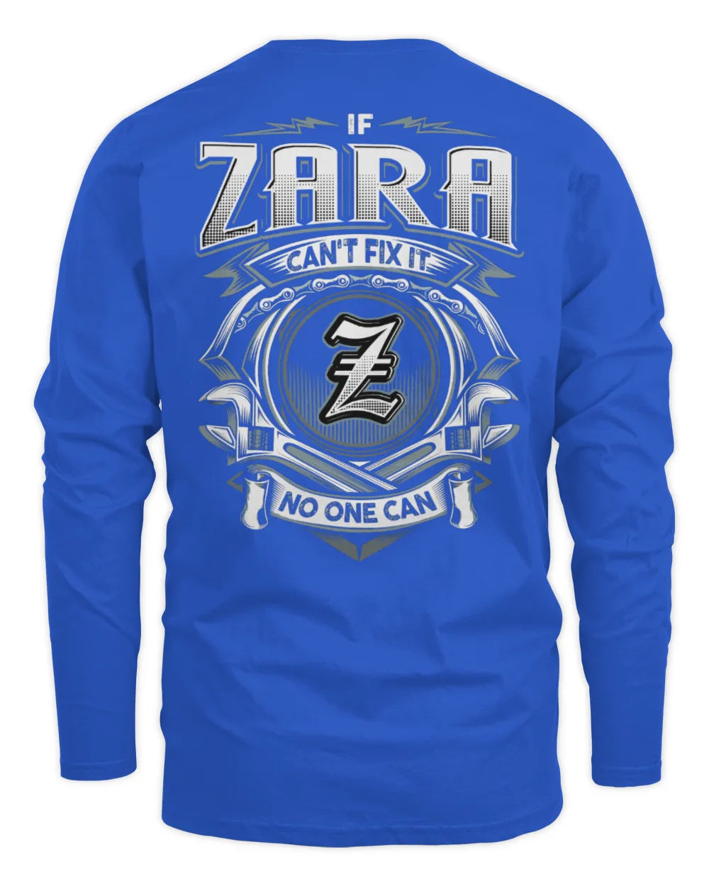 ZARA AP81-K4-626 - Personalized Ahmed Quote Apparel “If Ahmed Can't Fix It, No One Can” - Men's Long Sleeved T-Shirt - Royal