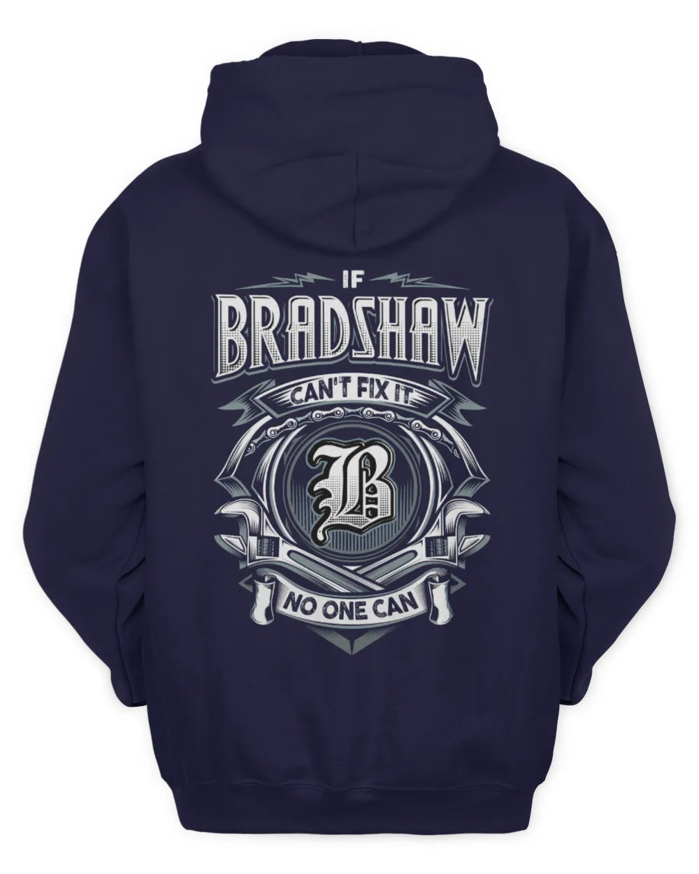 BRADSHAW AP81-K4-626 - Personalized Ahmed Quote Apparel “If Ahmed Can't Fix It, No One Can” - Unisex Hoodie - Navy