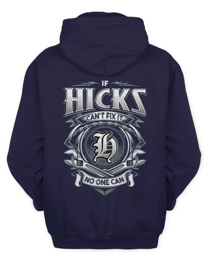 HICKS AP81-K4-626 - Personalized Ahmed Quote Apparel “If Ahmed Can't Fix It, No One Can” - Unisex Hoodie - Navy