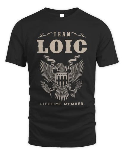 LOIC TP06-K82 – Personalized Classic Style Apparel “Team NAME Lifetime Member” - Unisex Standard T-Shirt - Black