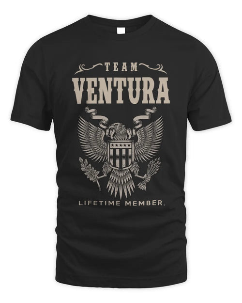 VENTURA TP06-K82 – Personalized Classic Style Apparel “Team NAME Lifetime Member” - Unisex Standard T-Shirt - Black