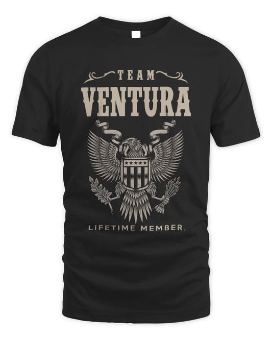 VENTURA TP06-K82 – Personalized Classic Style Apparel “Team NAME Lifetime Member” - Unisex Standard T-Shirt - Black