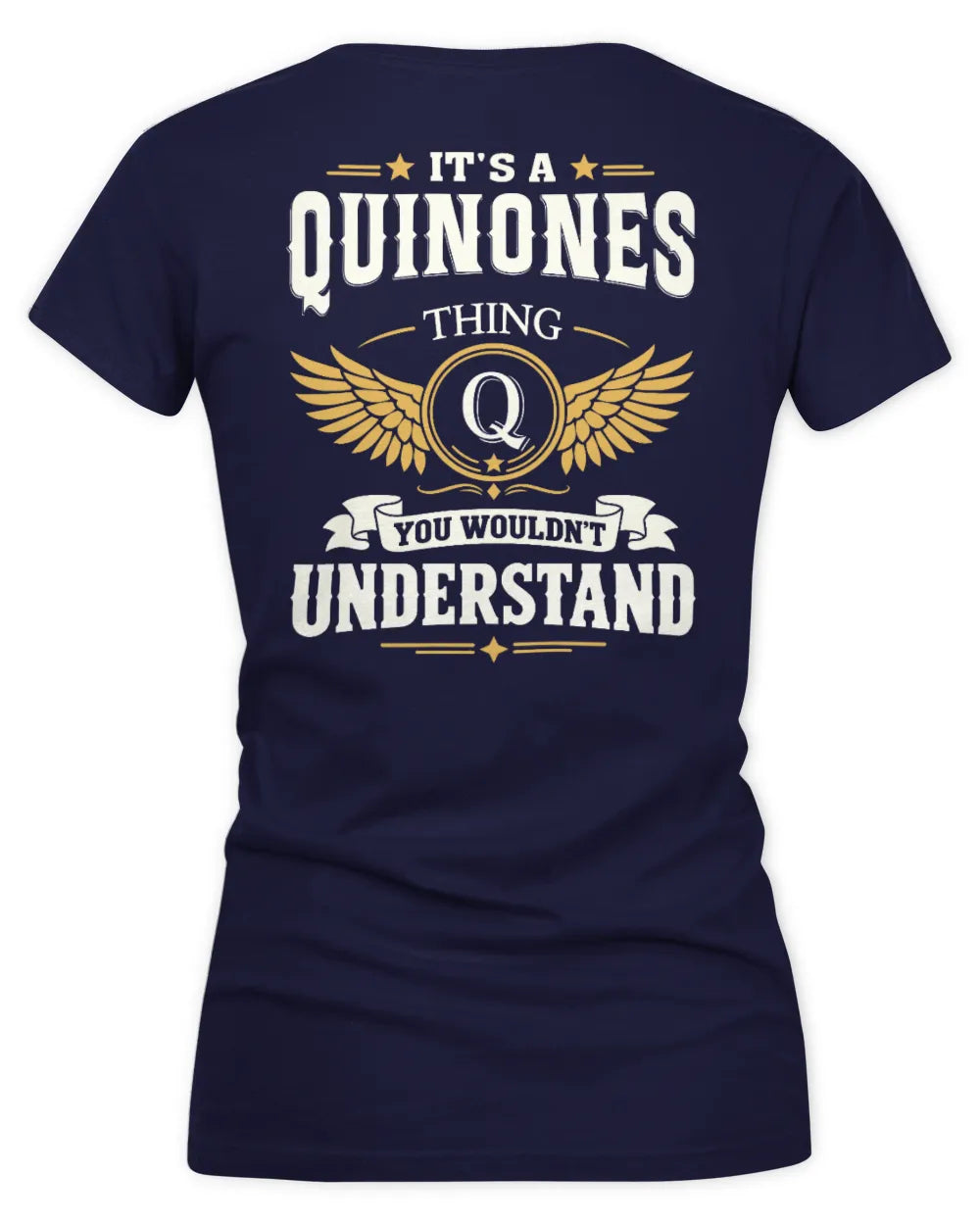 QUINONES KT06-M008 It’s a [NAME] Thing – You Wouldn’t Understand | Personalized Vintage T-Shirt - Women's V-Neck T-Shirt - Navy