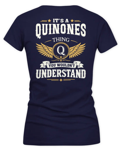 QUINONES KT06-M008 It’s a [NAME] Thing – You Wouldn’t Understand | Personalized Vintage T-Shirt - Women's V-Neck T-Shirt - Navy