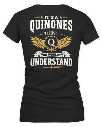 QUINONES KT06-M008 It’s a [NAME] Thing – You Wouldn’t Understand | Personalized Vintage T-Shirt - Women's V-Neck T-Shirt - Black