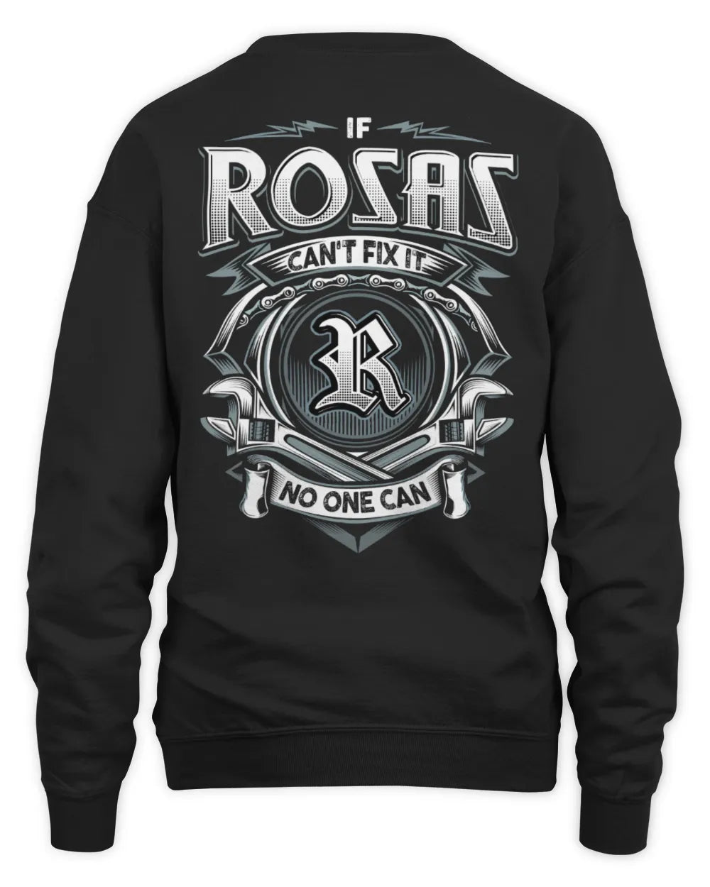 ROSAS AP81-K4-626 - Personalized Ahmed Quote Apparel “If Ahmed Can't Fix It, No One Can” - Unisex Sweatshirt - Black