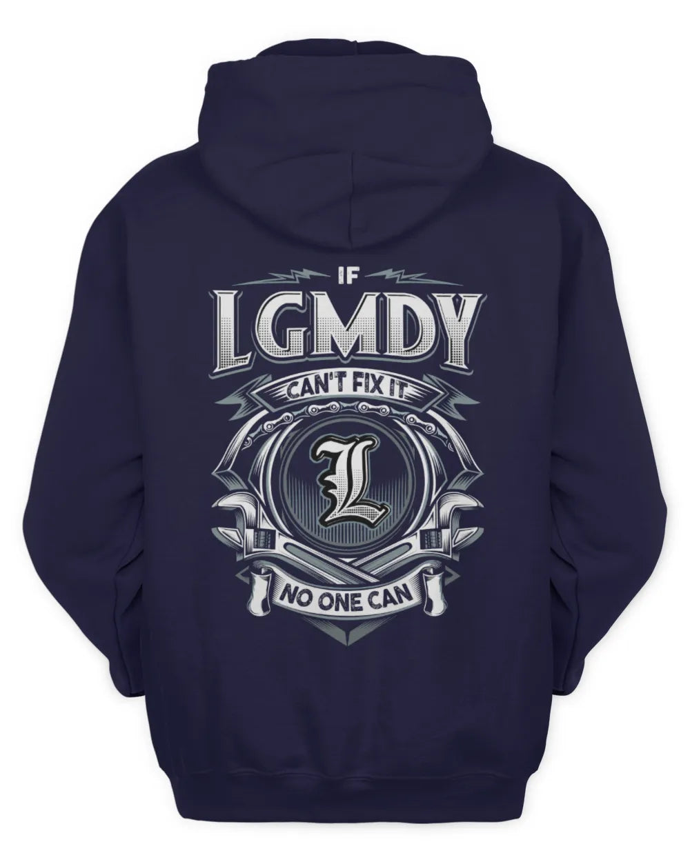 LGMDY AP81-K4-626 - Personalized Ahmed Quote Apparel “If Ahmed Can't Fix It, No One Can” - Unisex Hoodie - Navy