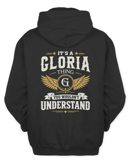 GLORIA KT06-M008 It’s a [NAME] Thing – You Wouldn’t Understand | Personalized Vintage T-Shirt - Unisex Hoodie - Black