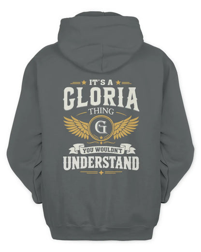 GLORIA KT06-M008 It’s a [NAME] Thing – You Wouldn’t Understand | Personalized Vintage T-Shirt - Unisex Hoodie - Charcoal